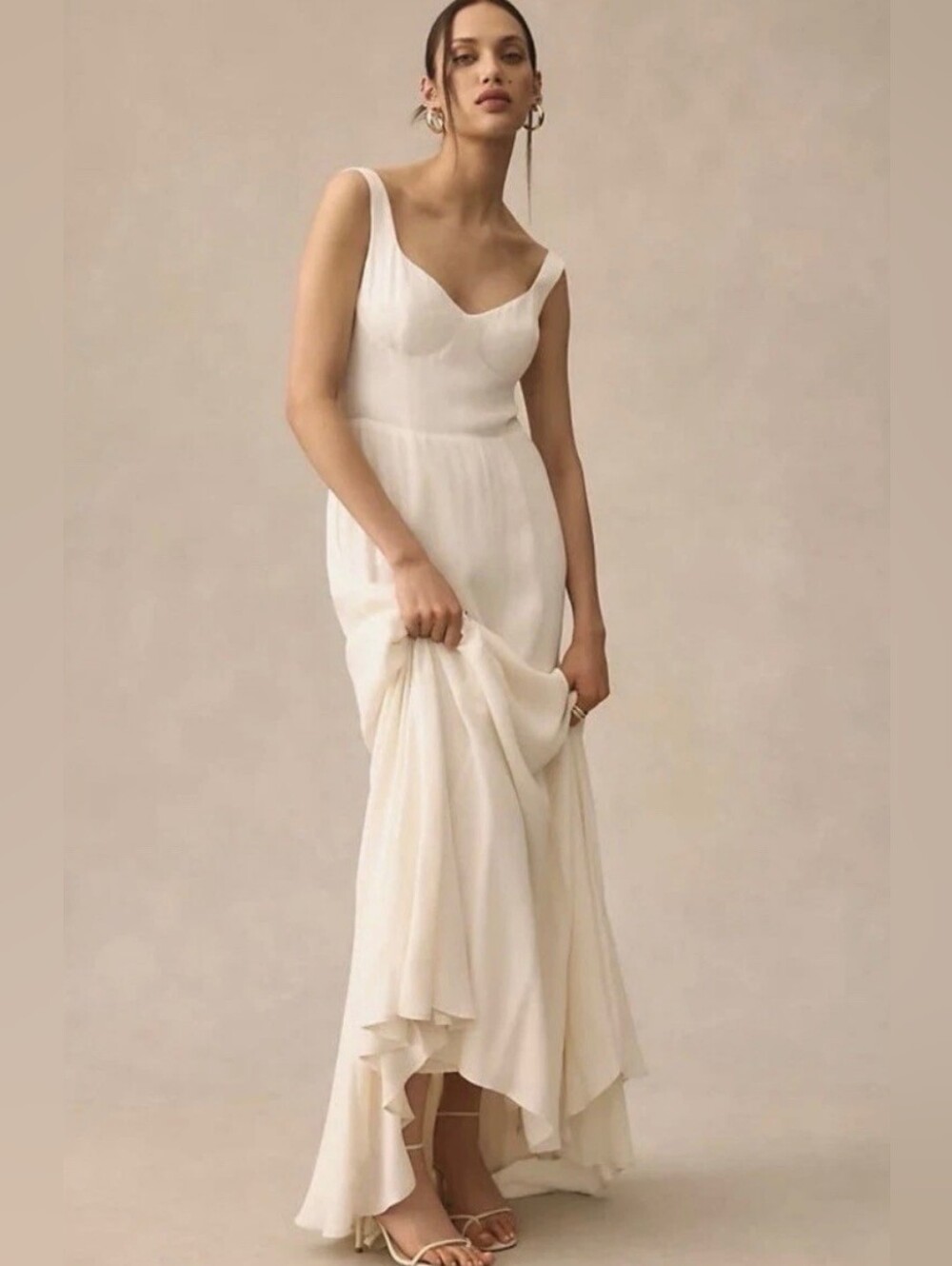 Reformation Leece Ivory Sleeveless Bridal Gown Dress Sz 8 NWT